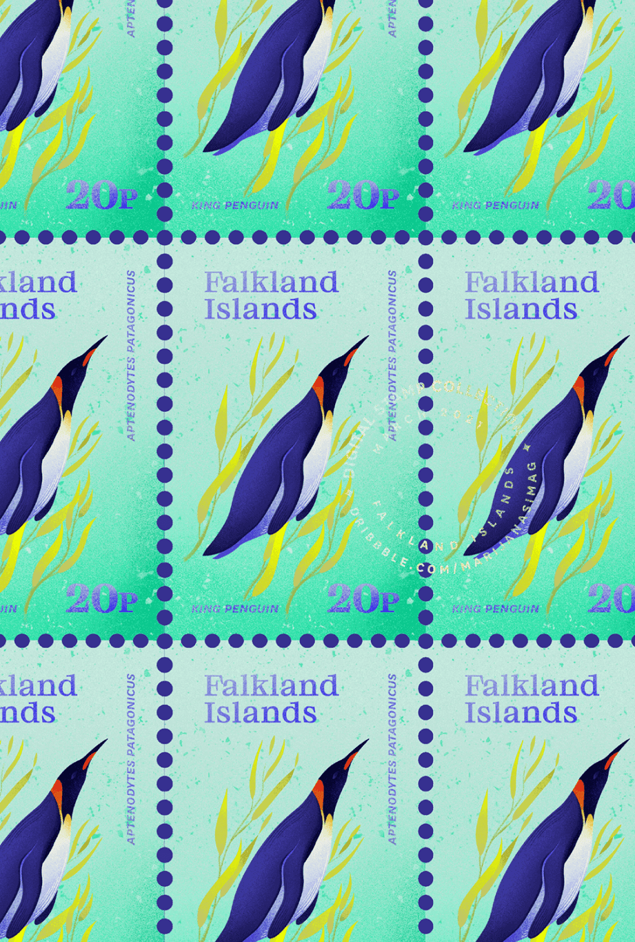 This is my personal project of digitally recreating my grandpa's stamps. It's a homage to his philatelic journey, brought online when I started my own philately collection, but in a different format. Through this collection I've set myself a goal of trying out new softwares.