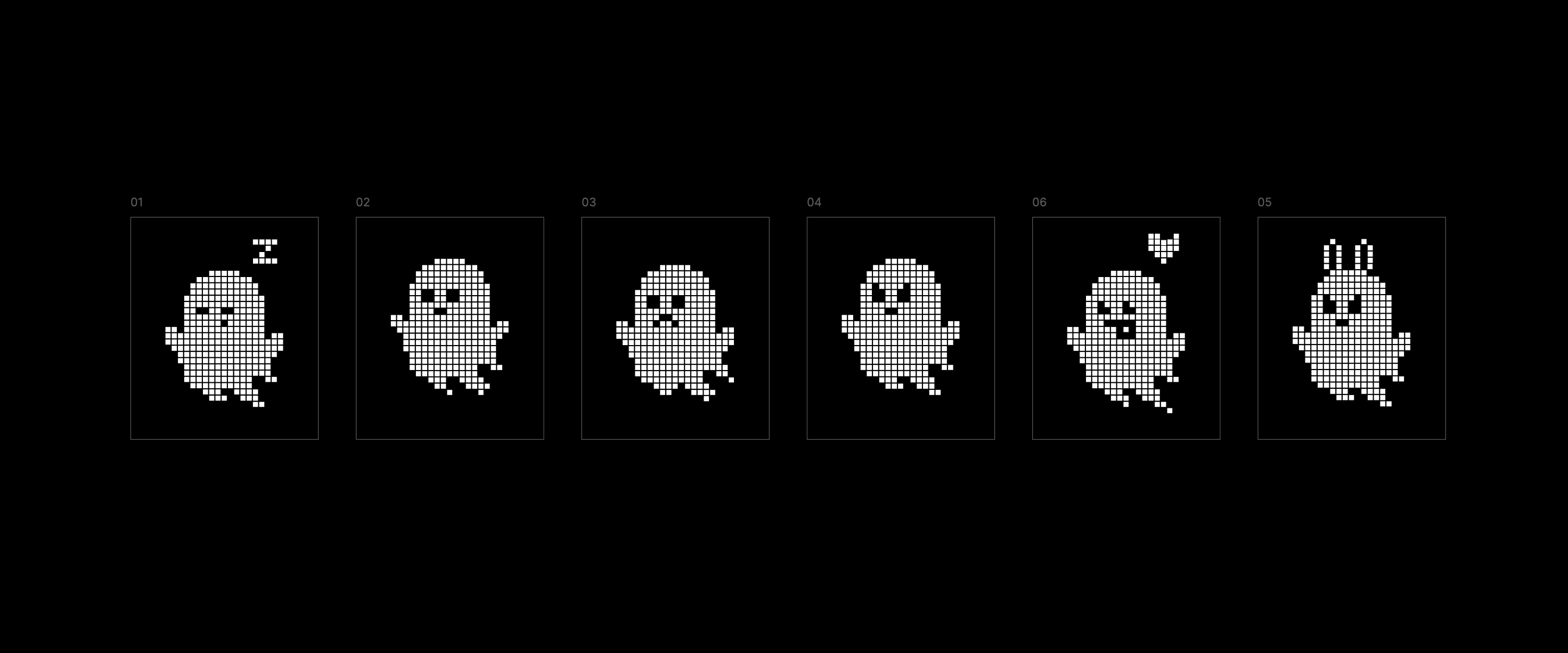 Sprite sheets for the geist character states used in-game.